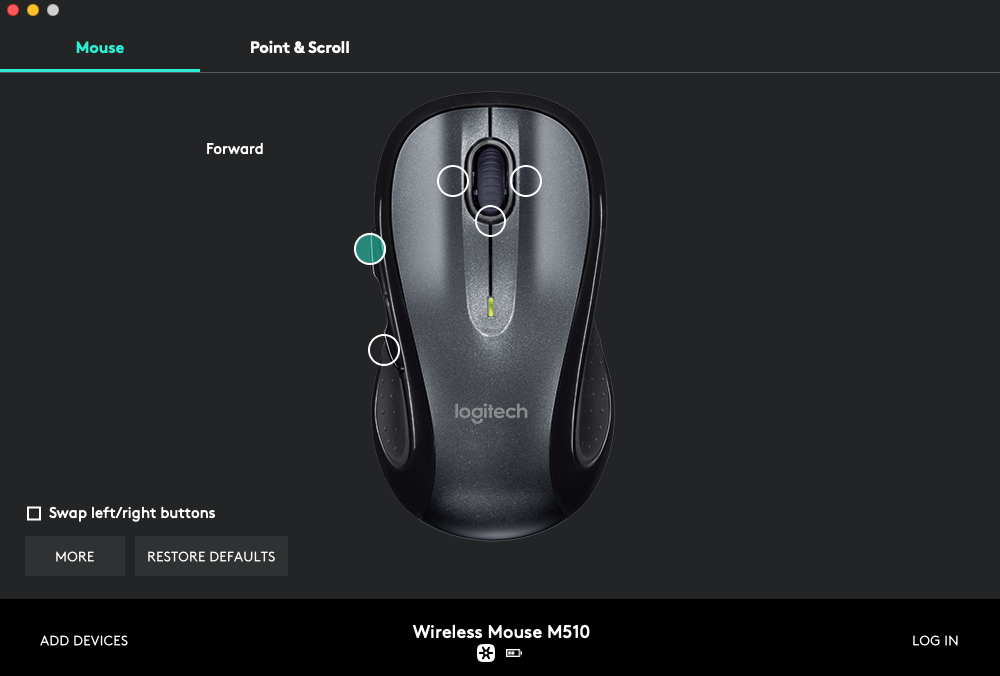 logitech setpoint does not support m510 mouse