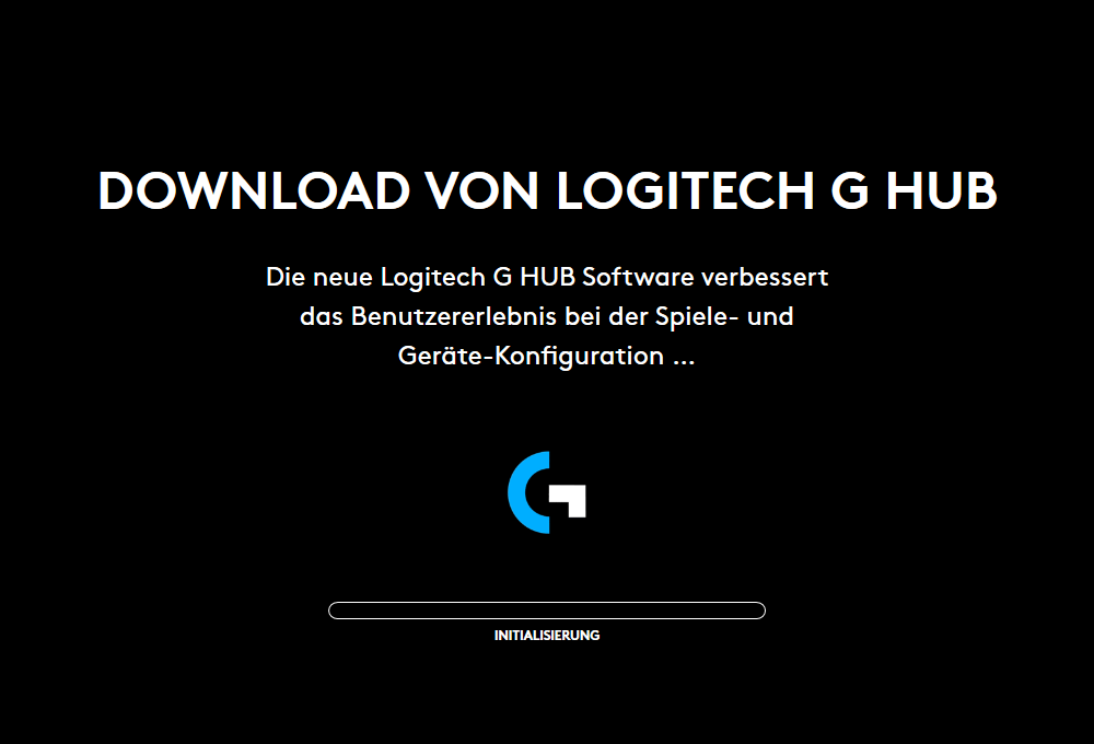 logitech g hub stuck on installing updates screen