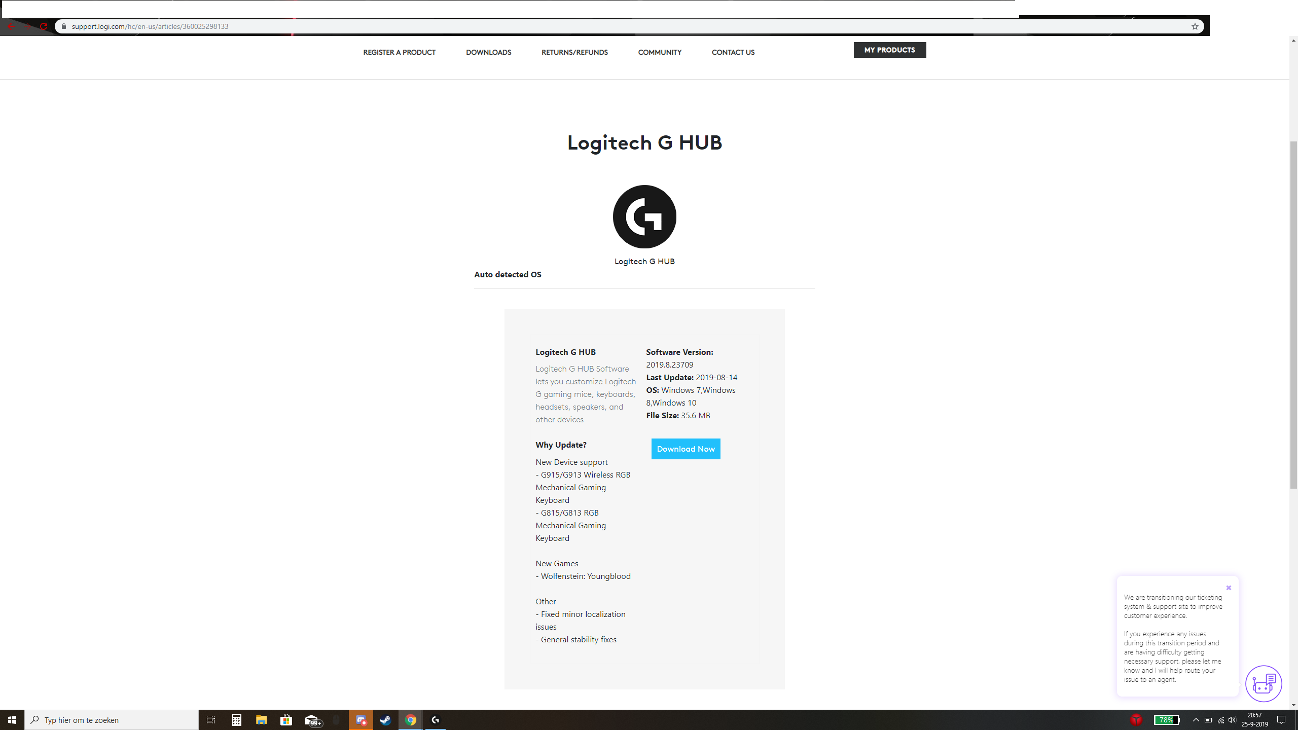 logitech g hub stuck on installing