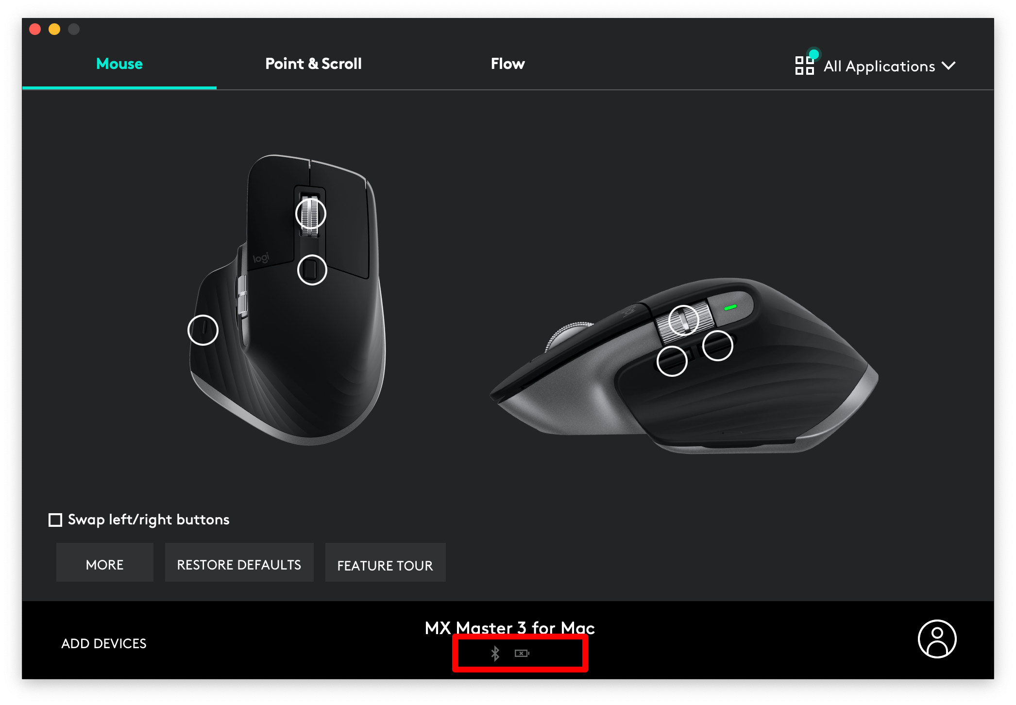 logitech gaming software no devices detected g35