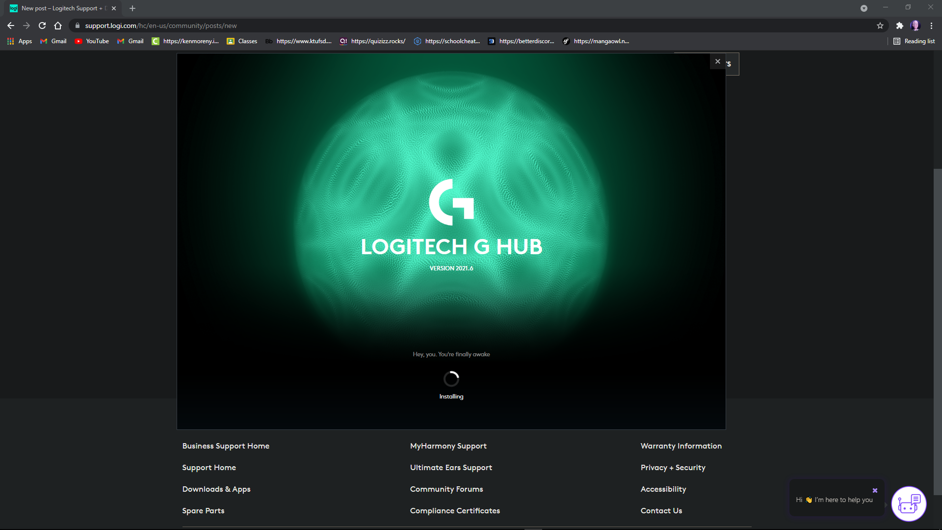 logitech g hub download failed