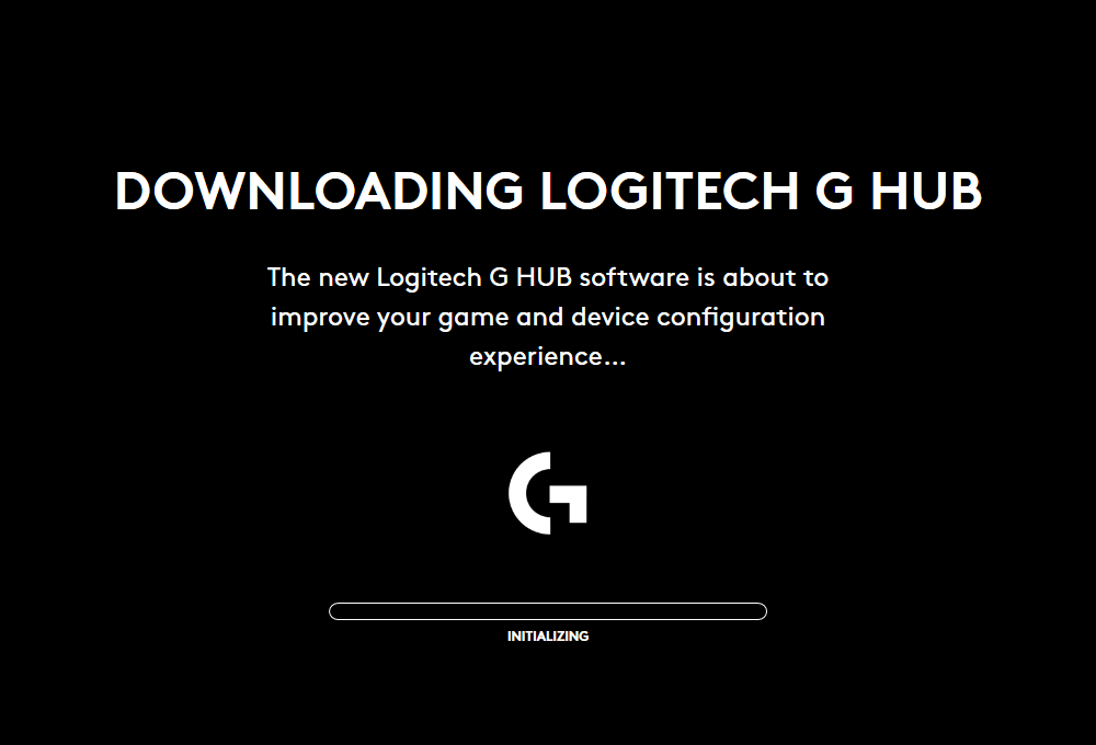my logitech g hub not loading