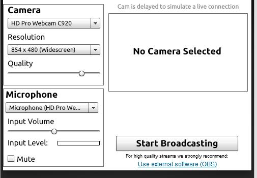 Logitech C920 HD Webcam not working for streaming websites (i.e ...