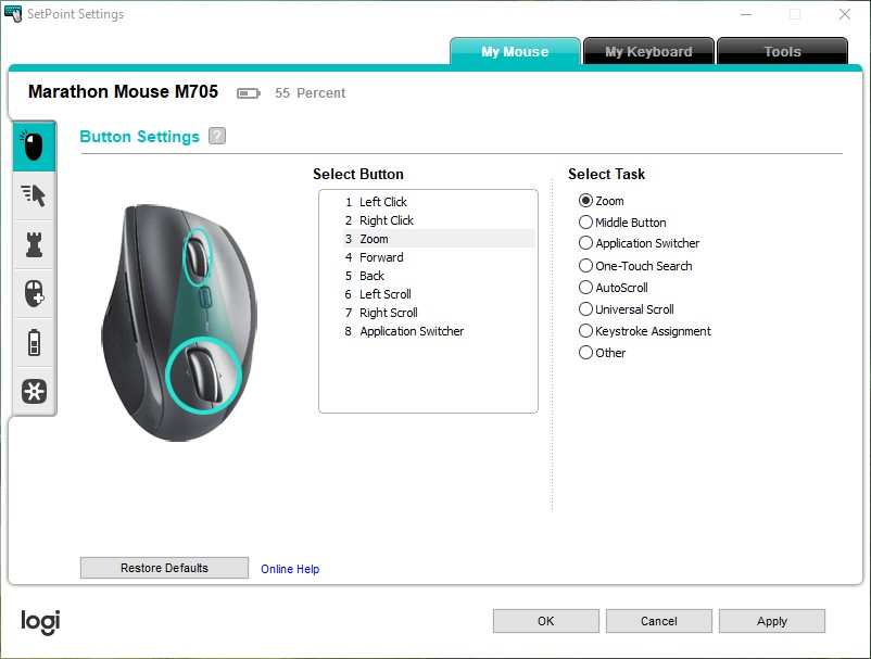 remove devices from logitech options