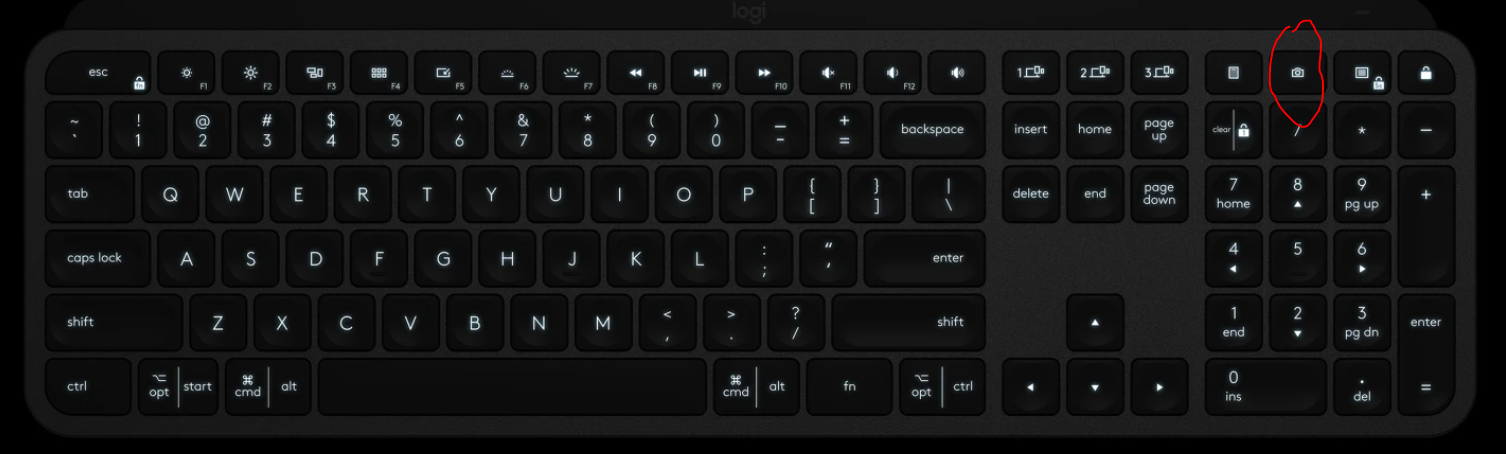 command button on logitech keyboard